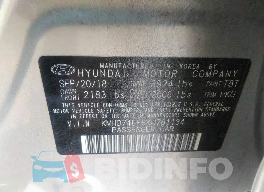 KMHD74LF6KU781134 Photo# 9
