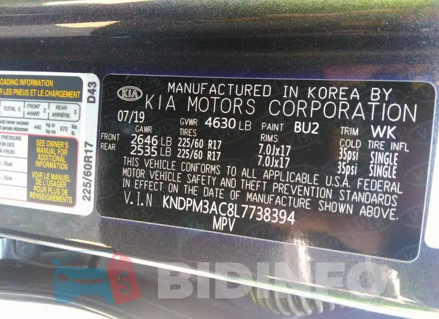 KNDPM3AC8L7738394 Photo# 9