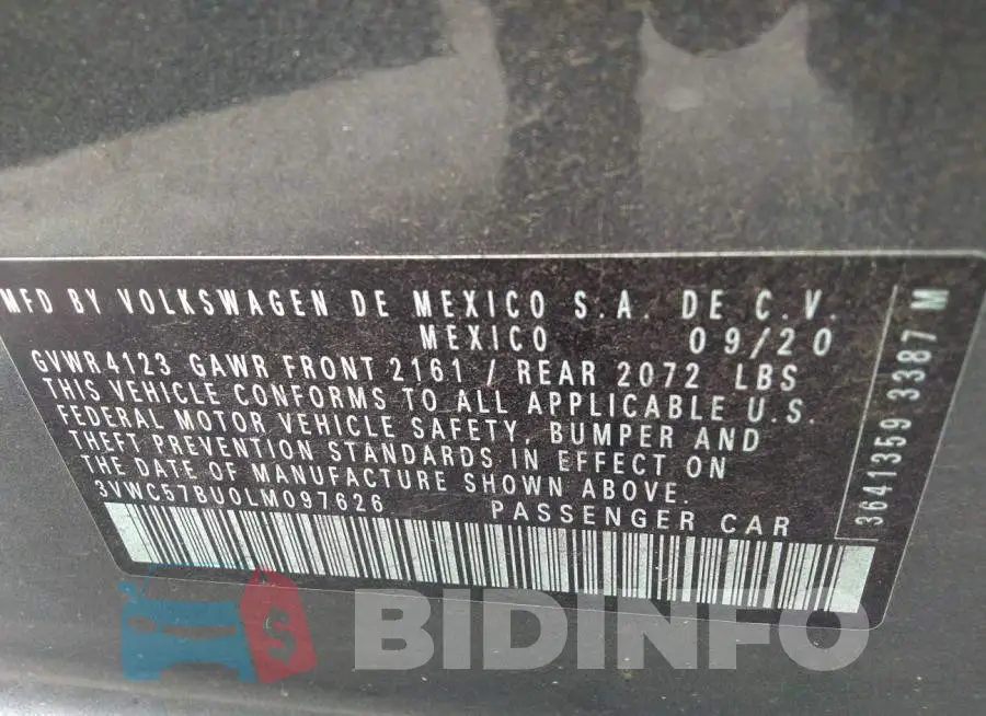 3VWC57BU0LM097626 Photo# 9