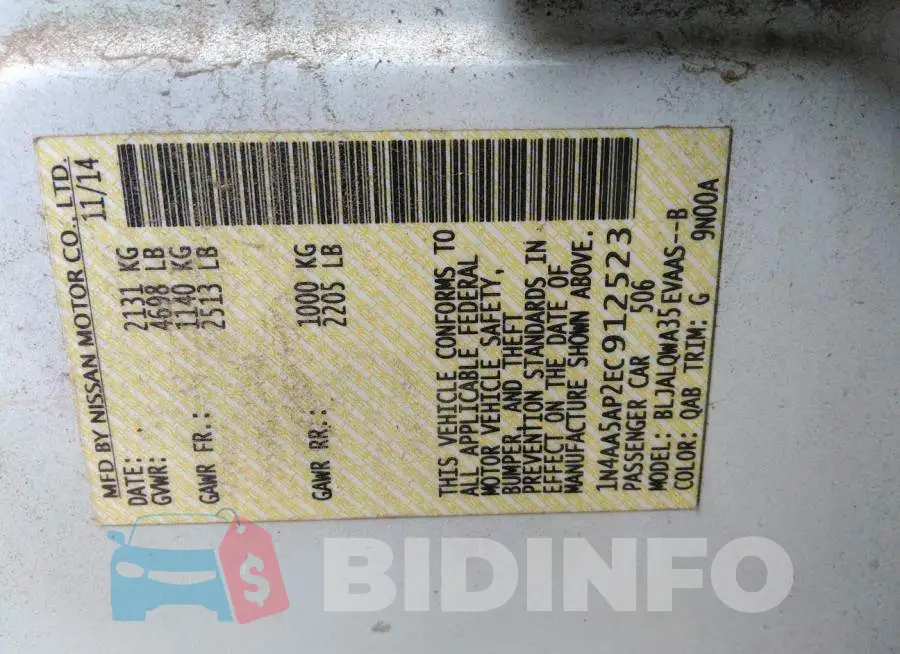 1N4AA5AP2EC912523 Photo# 9