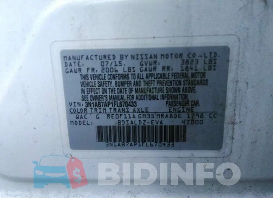 3N1AB7AP1FL670433 Photo# 9
