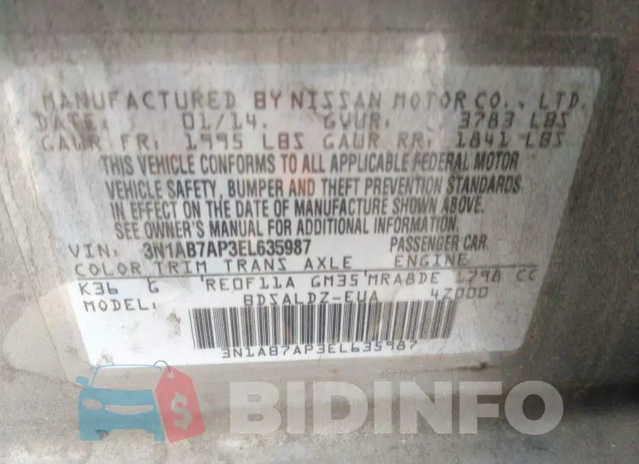 3N1AB7AP3EL635987 Photo# 9