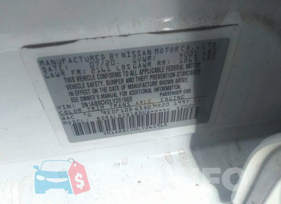3N1AB8CV0LY261968 Photo# 9