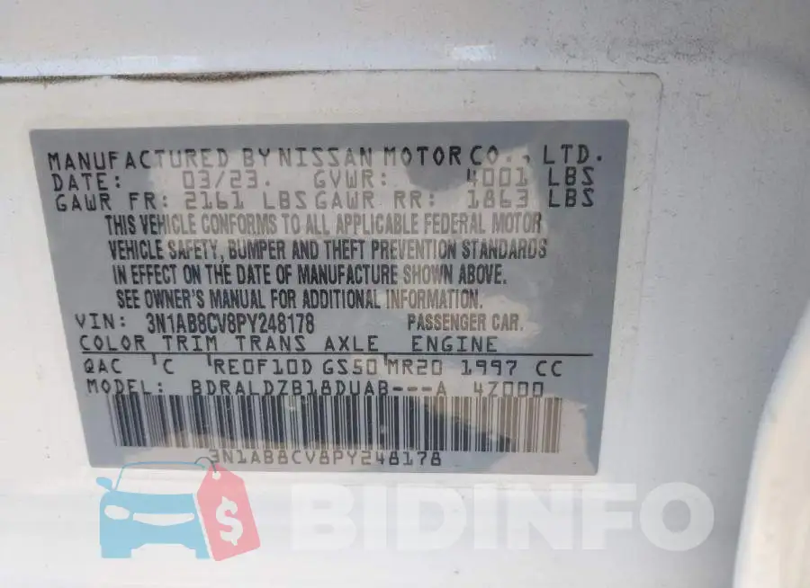 3N1AB8CV8PY248178 Photo# 9