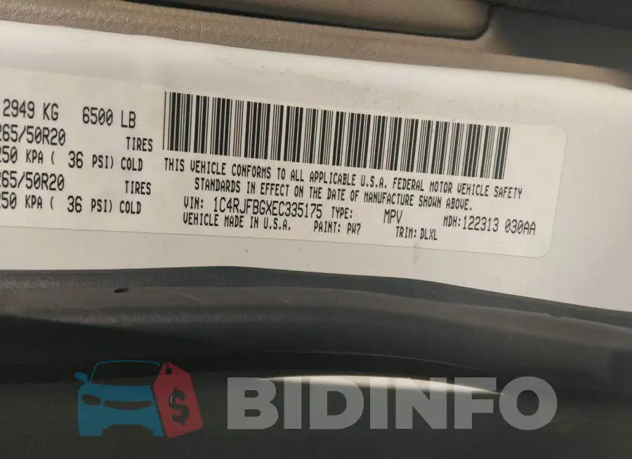 1C4RJFBGXEC335175 Photo# 9
