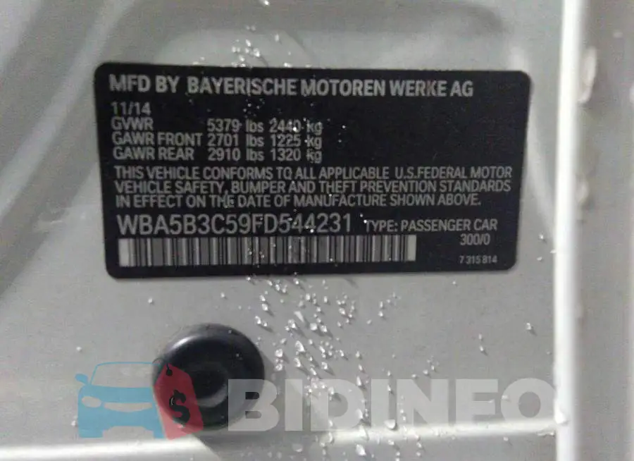WBA5B3C59FD544231 Photo# 9
