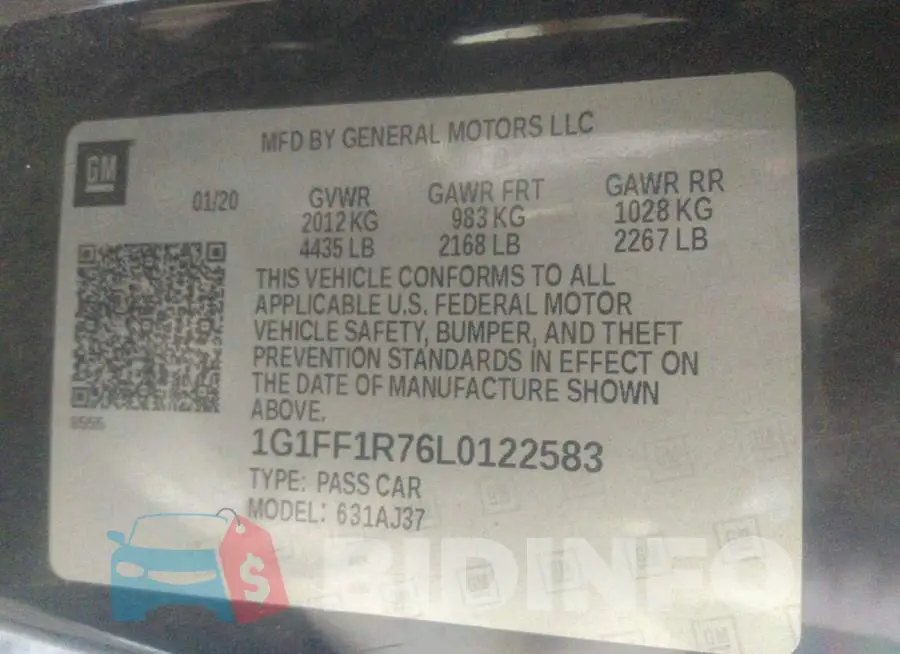 1G1FF1R76L0122583 Photo# 9