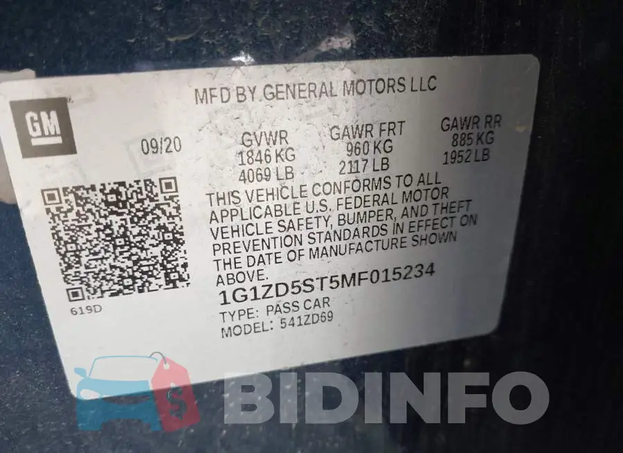 1G1ZD5ST5MF015234 Photo# 9