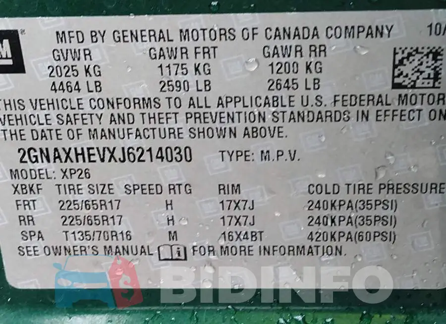 2GNAXHEVXJ6214030 Photo# 9