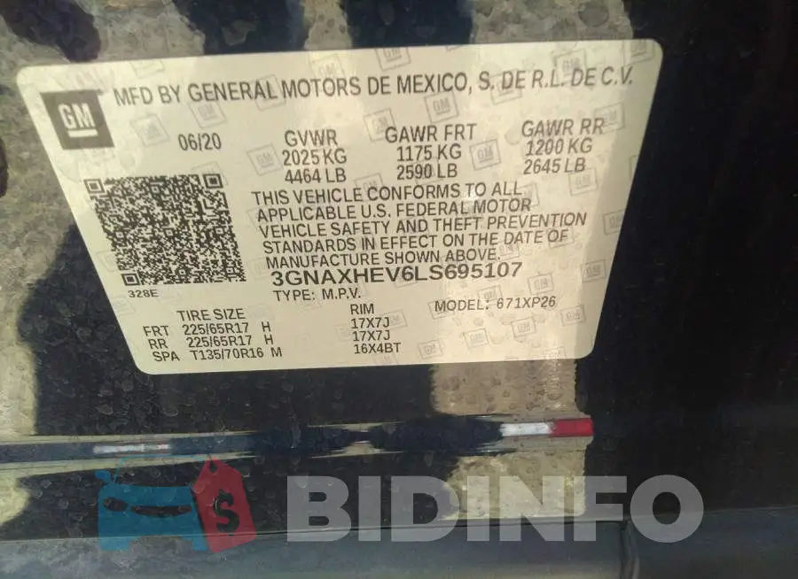 3GNAXHEV6LS695107 Photo# 9