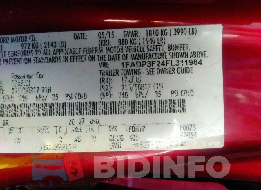 1FADP3F24FL311984 Photo# 9