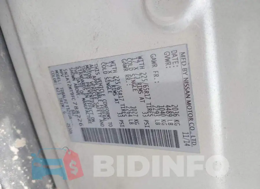 5N1AT2MT9FC788226 Photo# 9