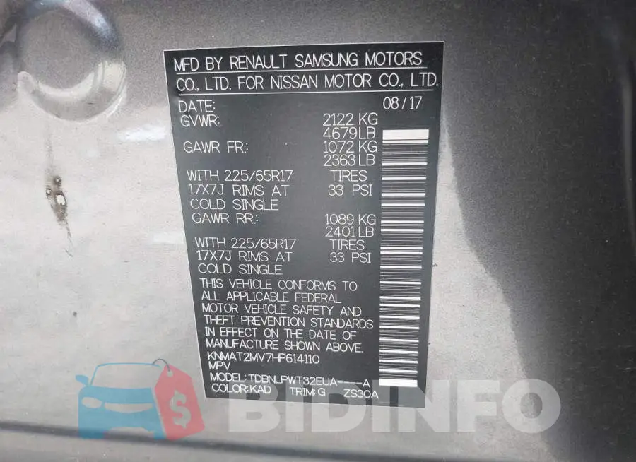 KNMAT2MV7HP614110 Photo# 9