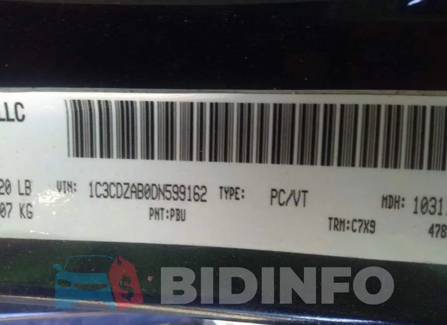 1C3CDZAB0DN599162 Photo# 9
