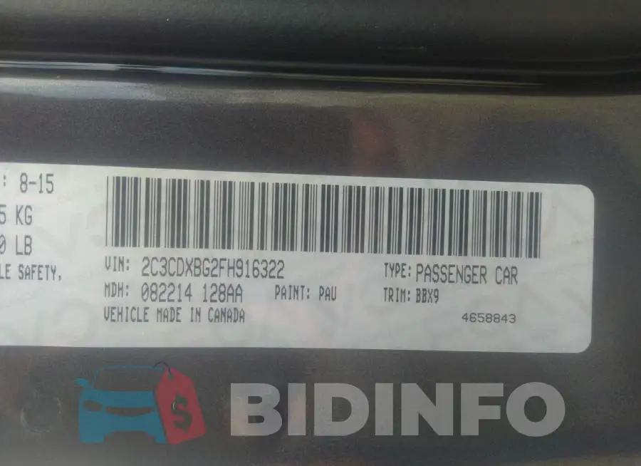 2C3CDXBG2FH916322 Photo# 9