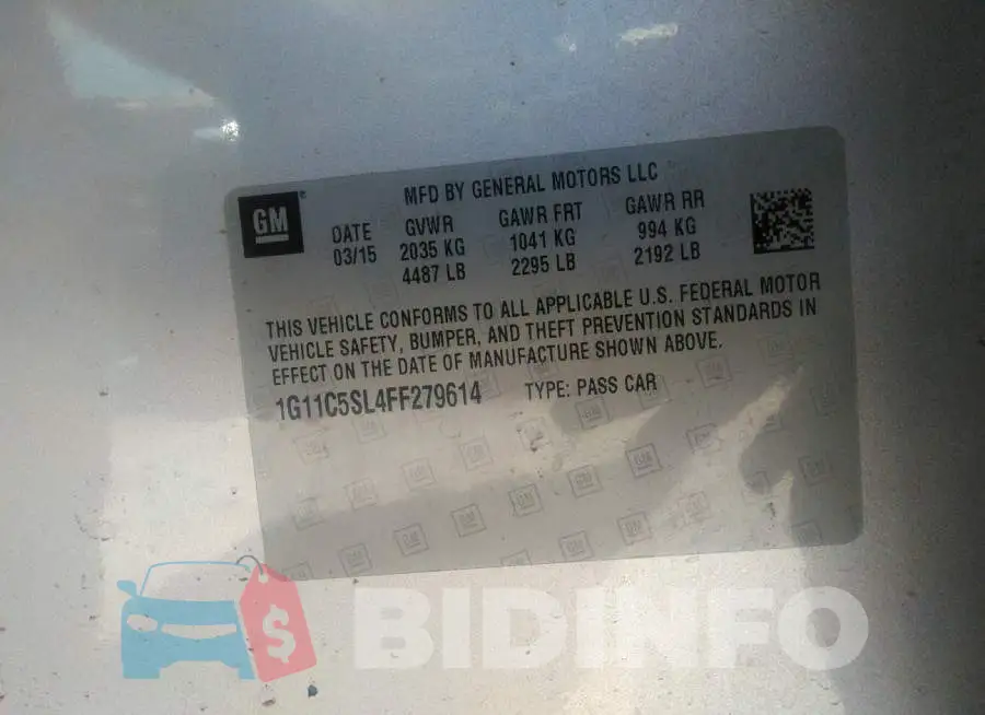 1G11C5SL4FF279614 Photo# 9