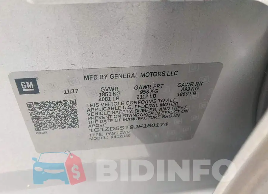 1G1ZD5ST9JF160174 Photo# 9