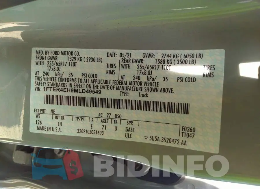 1FTER4EH9MLD49549 Photo# 9