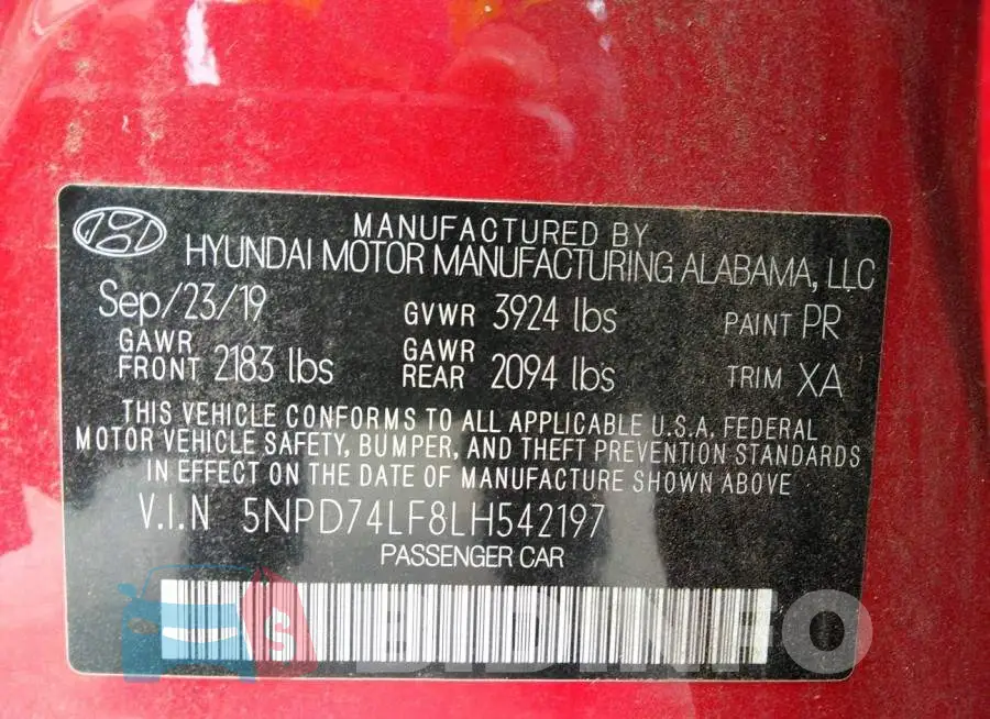 5NPD74LF8LH542197 Photo# 9