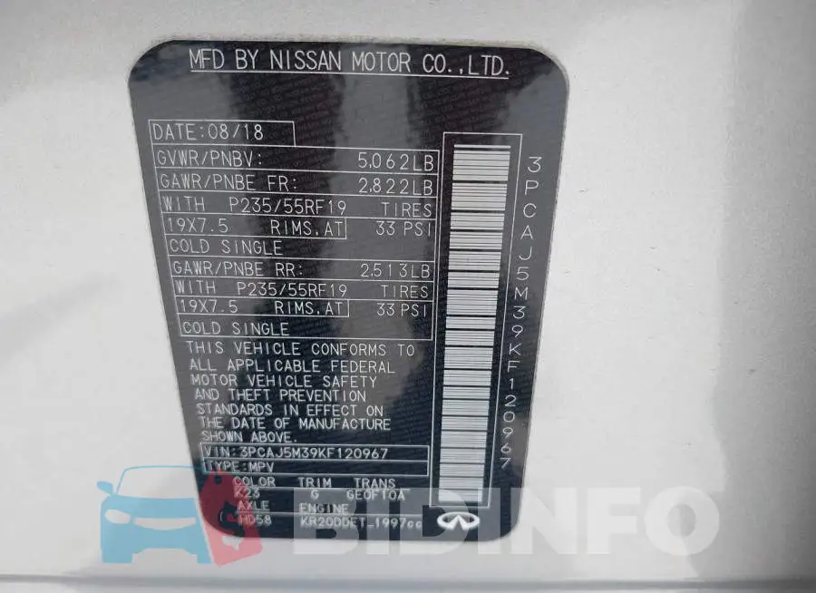 3PCAJ5M39KF120967 Photo# 9