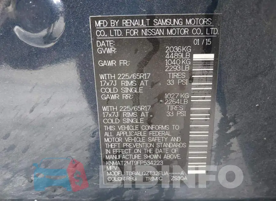 KNMAT2MT9FP534223 Photo# 9