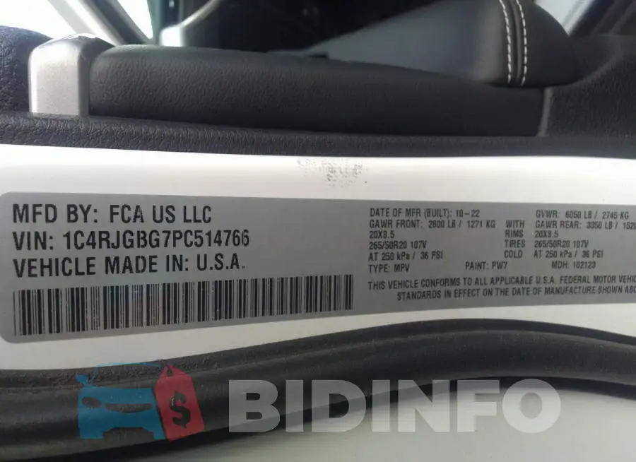 1C4RJGBG7PC514766 Photo# 9
