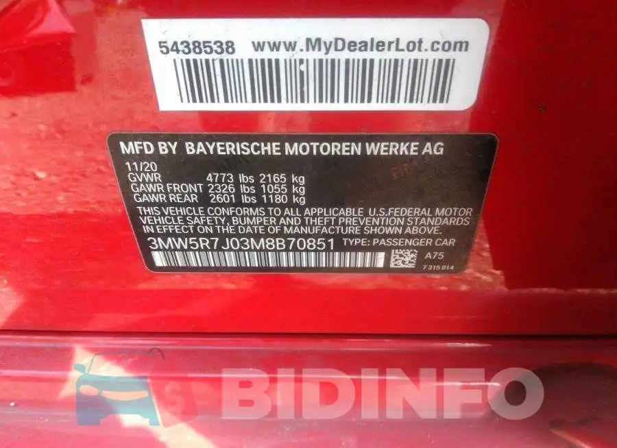 3MW5R7J03M8B70851 Photo# 9