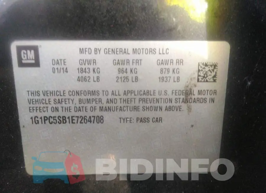 1G1PC5SB1E7264708 Photo# 9