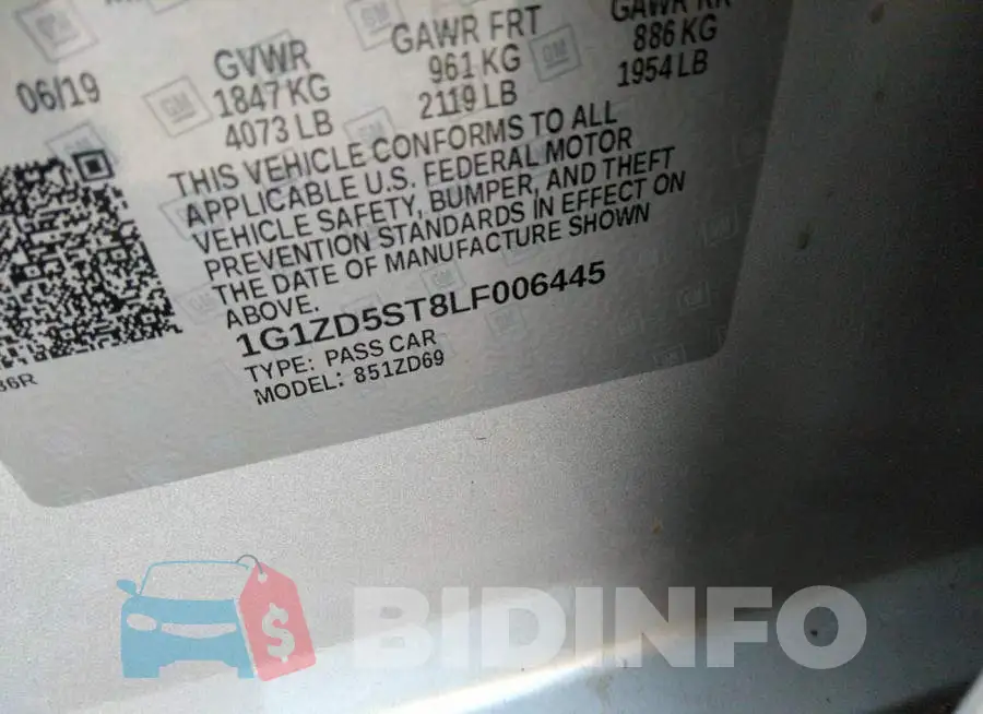 1G1ZD5ST8LF006445 Photo# 9