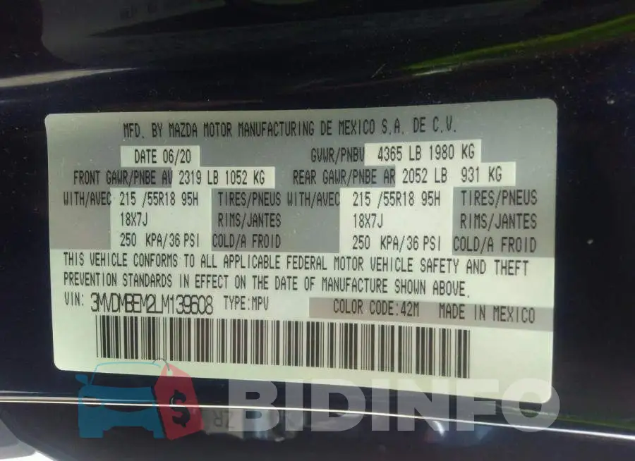 3MVDMBEM2LM139608 Photo# 9