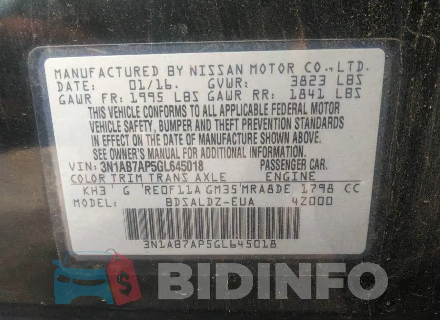 3N1AB7AP5GL645018 Photo# 9