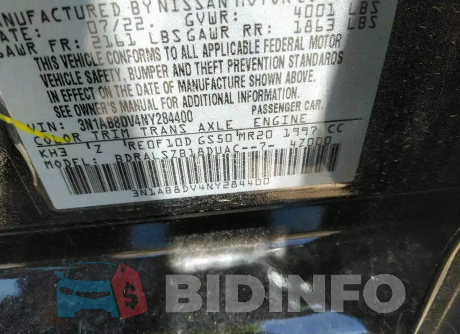 3N1AB8DV4NY284400 Photo# 9