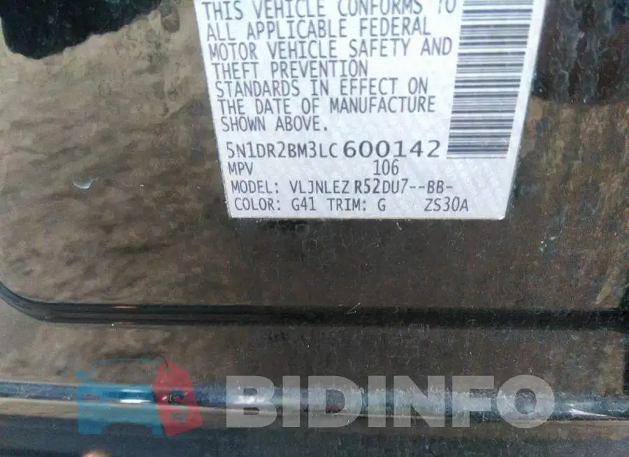5N1DR2BM3LC600142 Photo# 9