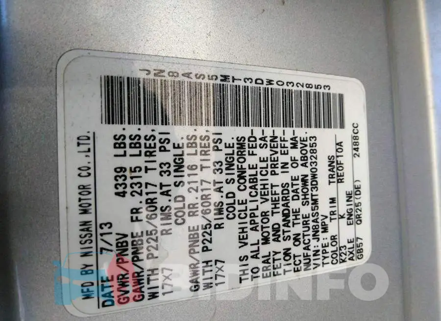 JN8AS5MT3DW032853 Photo# 9