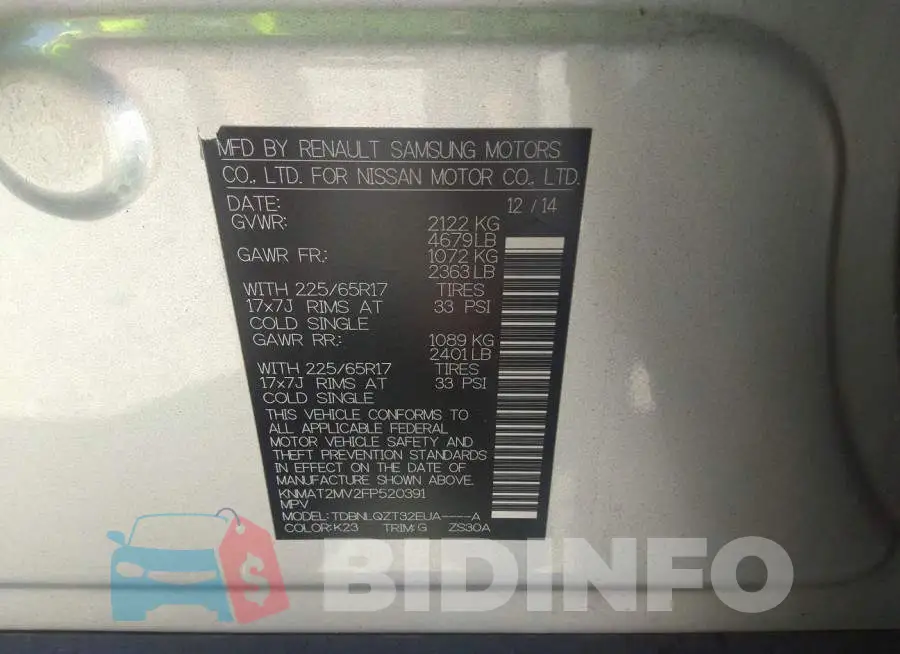 KNMAT2MV2FP520391 Photo# 9