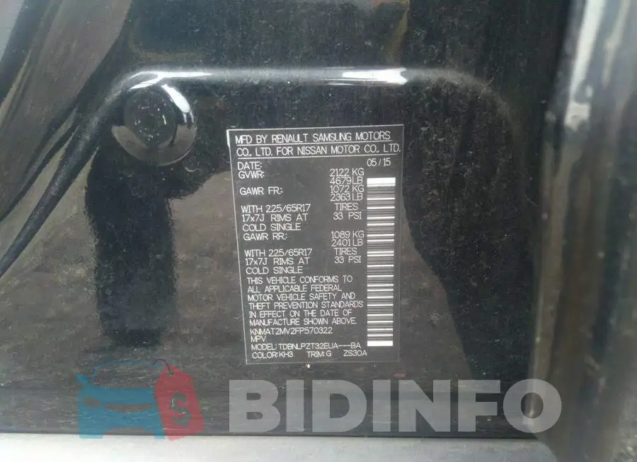 KNMAT2MV2FP570322 Photo# 9