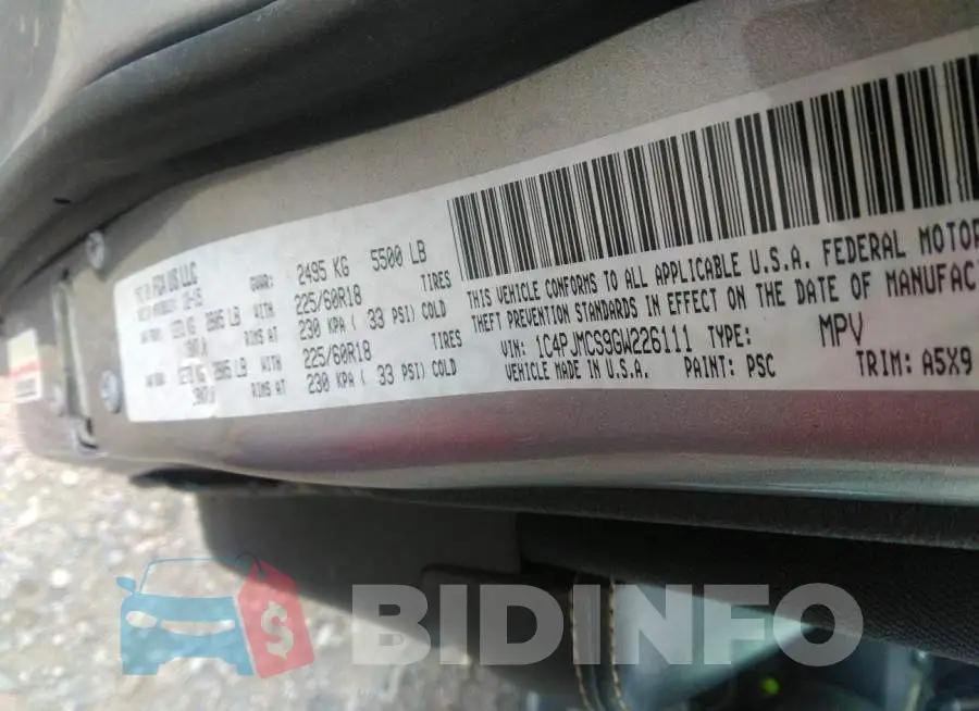 1C4PJMCS9GW226111 Photo# 9