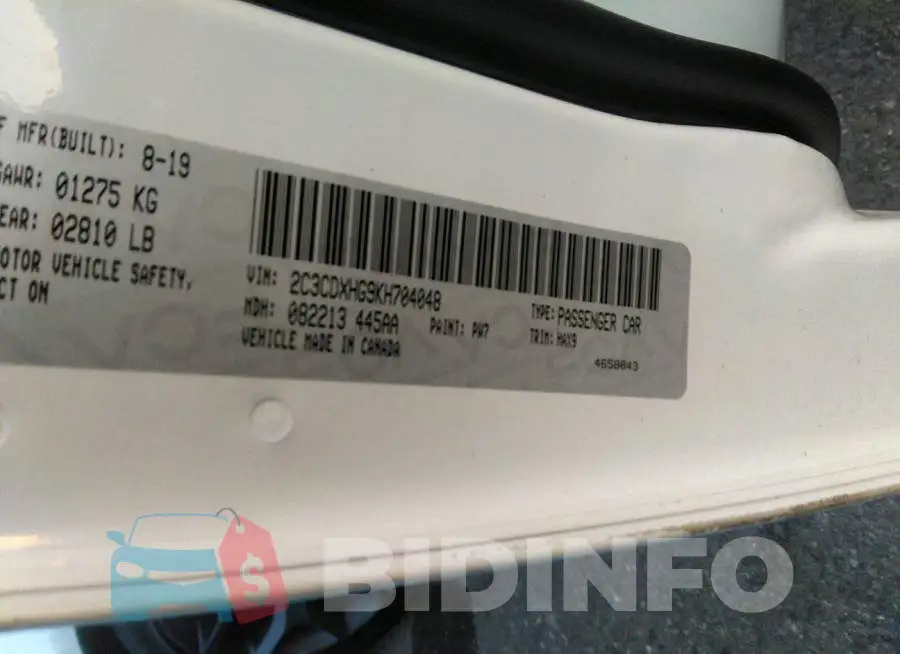 2C3CDXHG9KH704048 Photo# 9