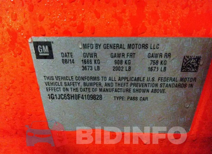 1G1JC6SH0F4109828 Photo# 9