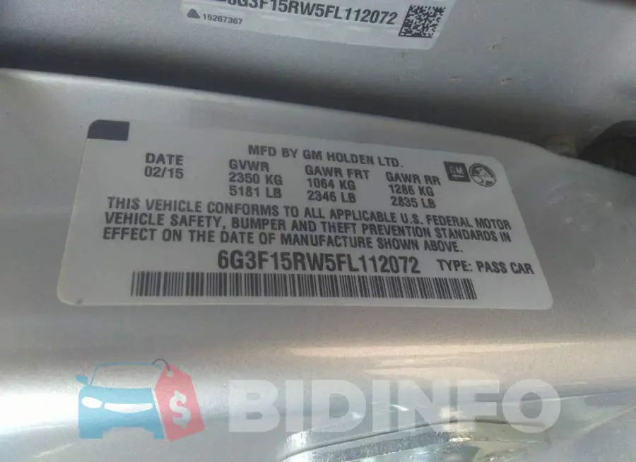 6G3F15RW5FL112072 Photo# 9