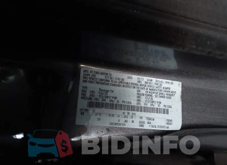 1FADP3F29EL169257 Photo# 9