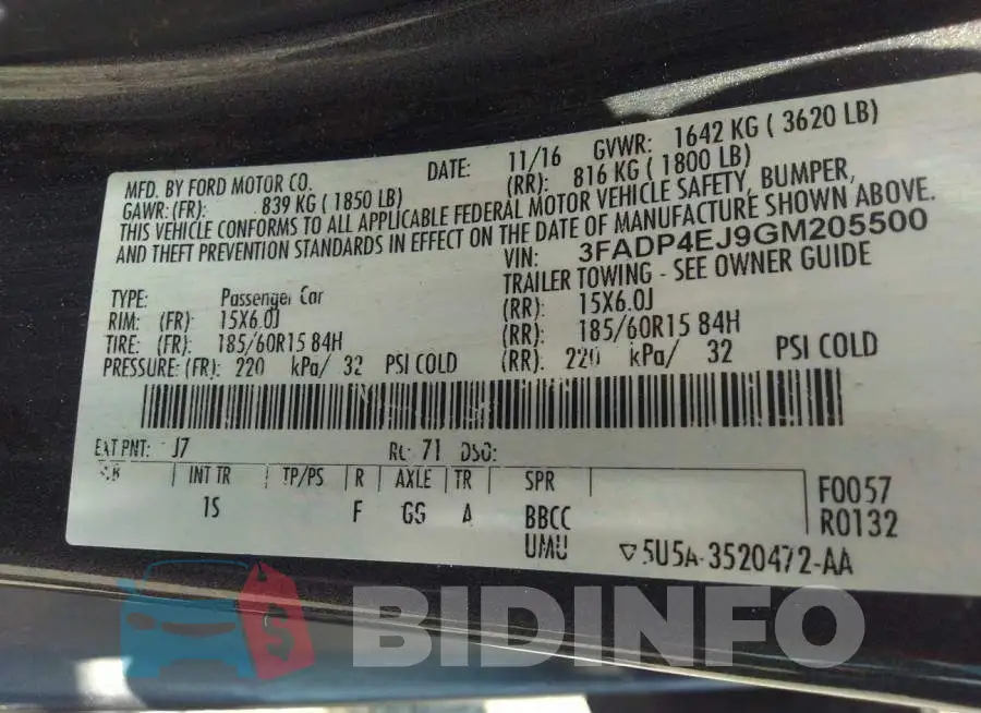 3FADP4EJ9GM205500 Photo# 9