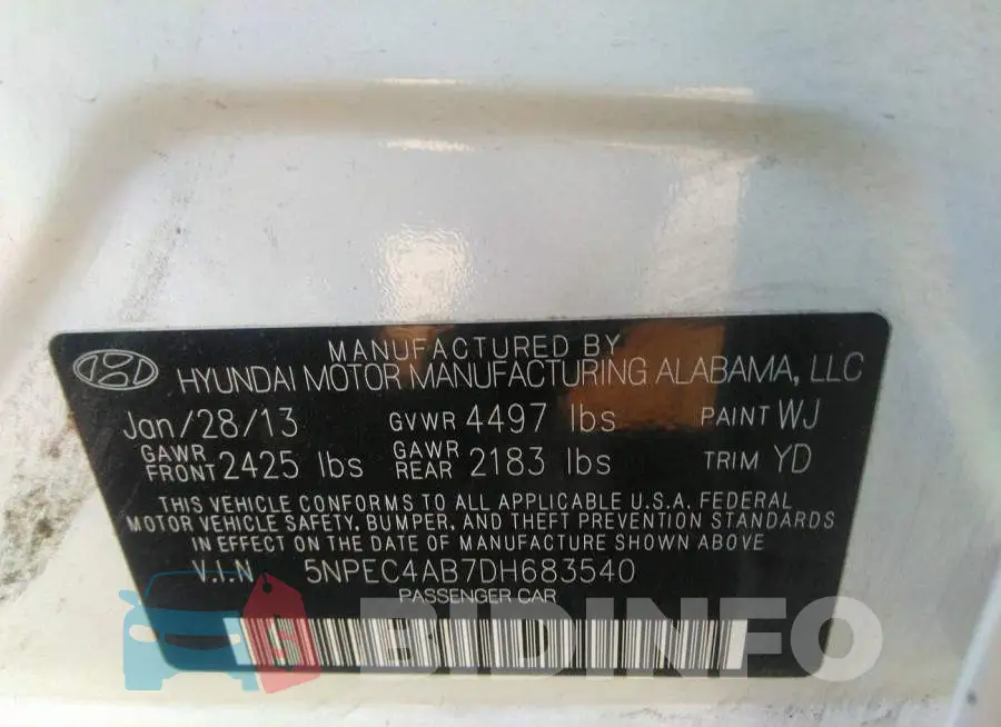5NPEC4AB7DH683540 Photo# 9
