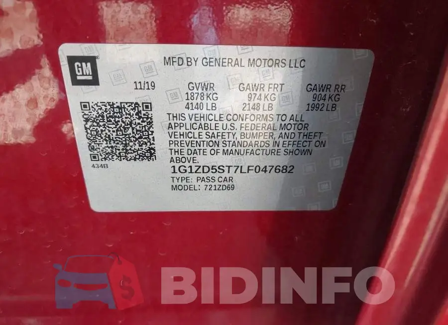 1G1ZD5ST7LF047682 Photo# 9