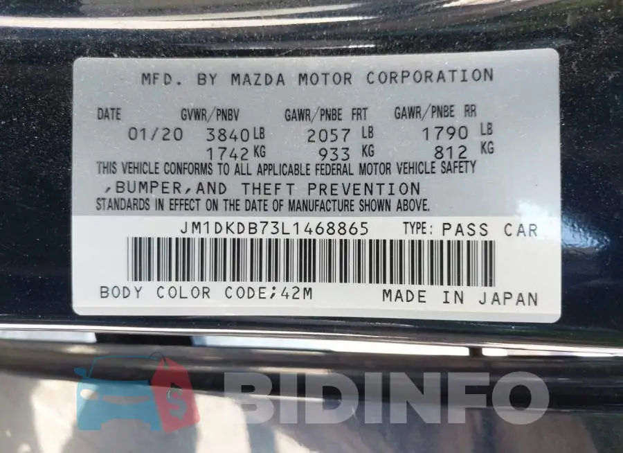JM1DKDB73L1468865 Photo# 9