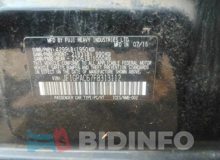 JF1GPAC67F8313112 Photo# 9