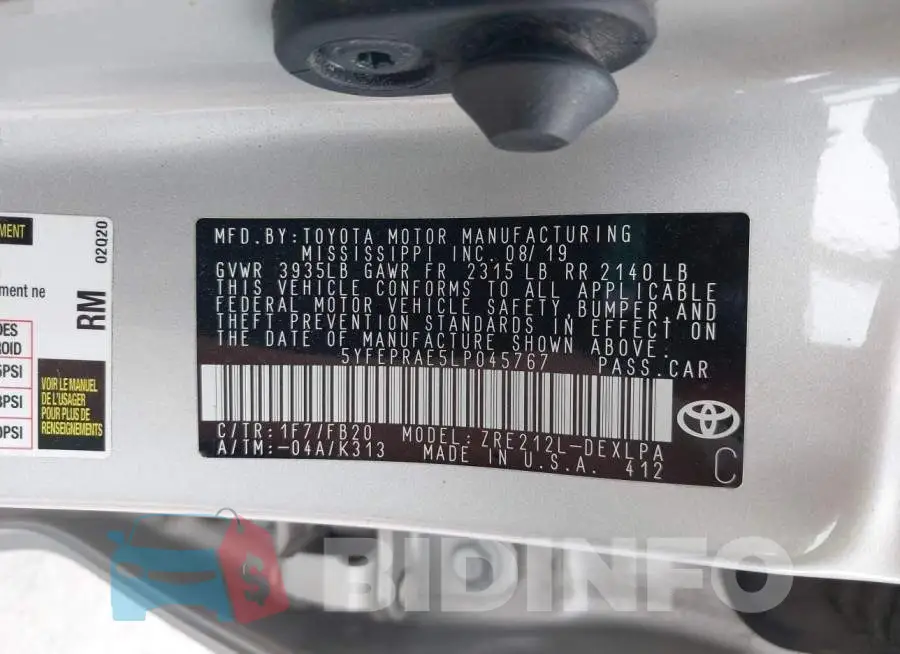 5YFEPRAE5LP045767 Photo# 9