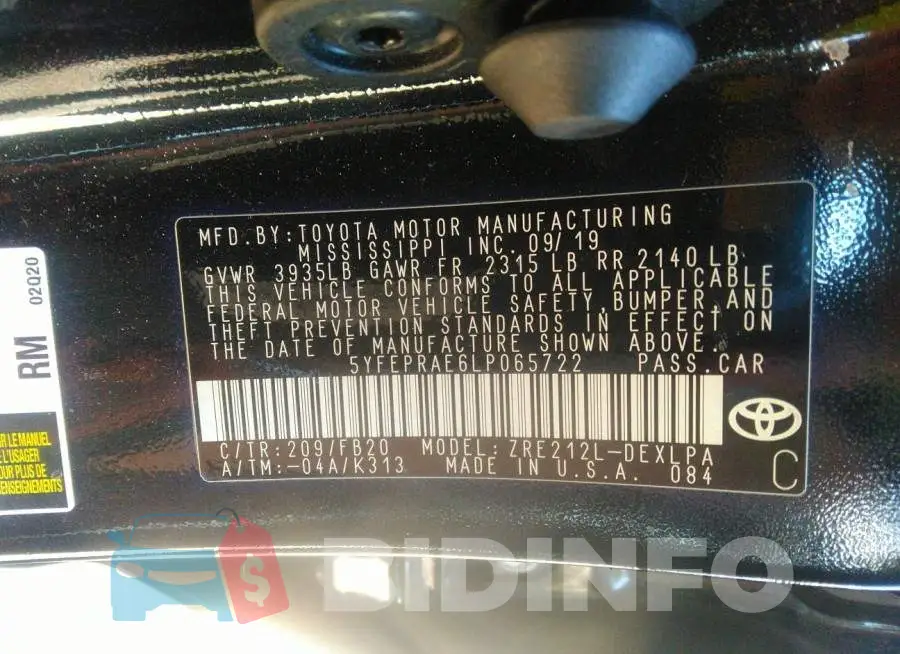 5YFEPRAE6LP065722 Photo# 9