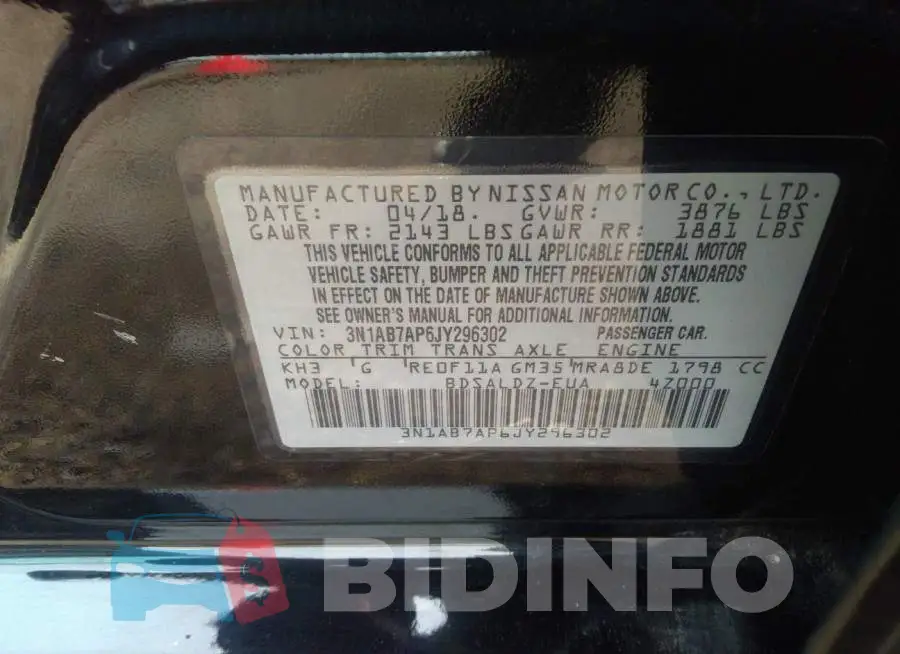 3N1AB7AP6JY296302 Photo# 9