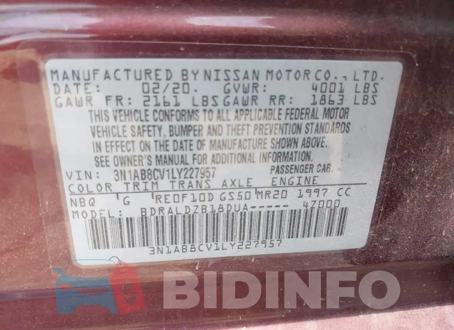 3N1AB8CV1LY227957 Photo# 9